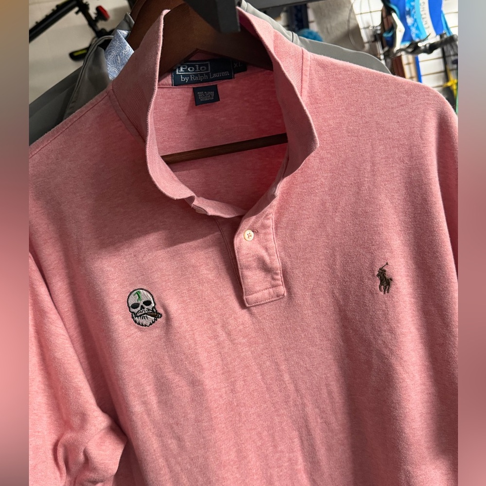 Polo Ralph Lauren x fat dad golf co. Men's Soft Touch XL Pink Polo EUC